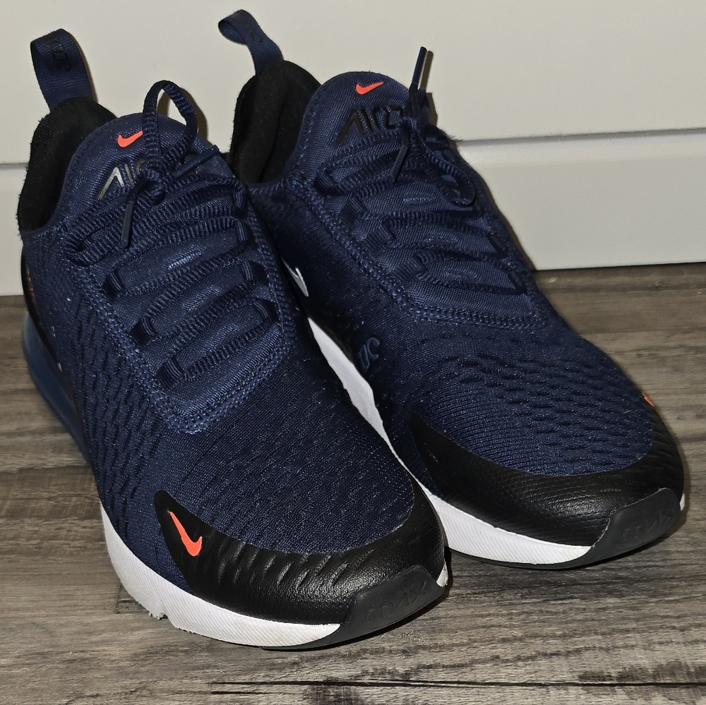 Nike Navy and Black Sneakers with Red Detail.. AirMax 270